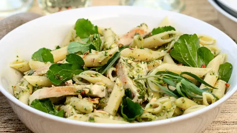 Chicken-Terragon-Pistachio-Pesto-Pasta