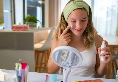 Niños y cosméticos