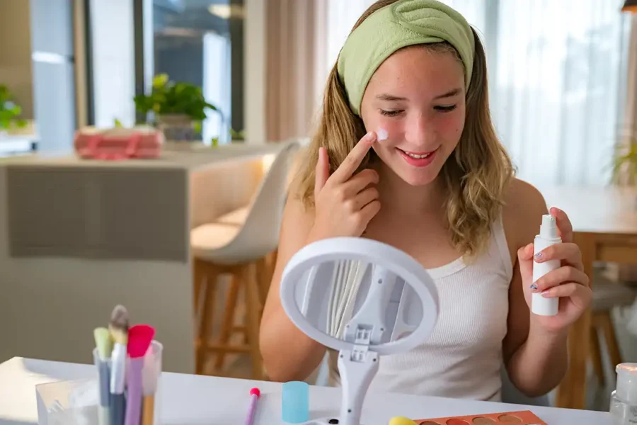 Niños y cosméticos