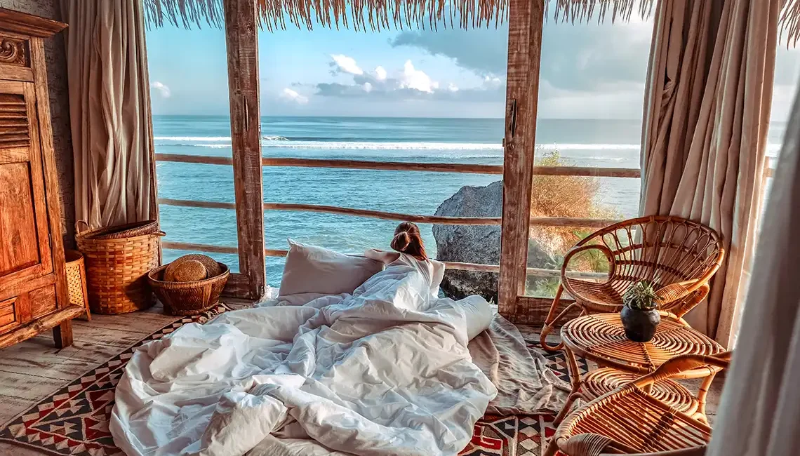 turismo del sueño, habitación frente al mar