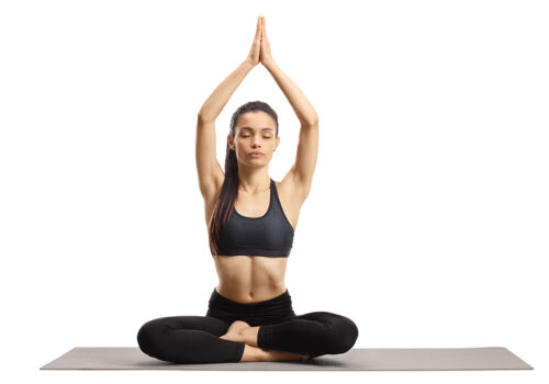 yoga y taichí. Mujer practicando yoga